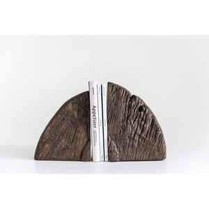 Wood Wheel Bookends