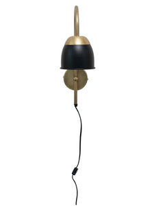 Black + Gold Wall Sconce