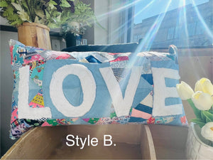 Handmade Quilted Love Pillow