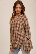 Plaid Fringe Button Down