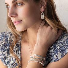 Ivory/Silver Frame Earring