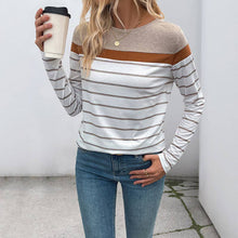 Colorblock Striped Crewneck