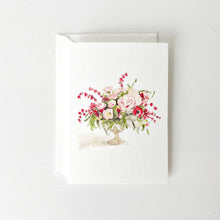 Pink bouquet mini notecard