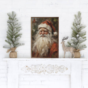 Santa Portrait In Red