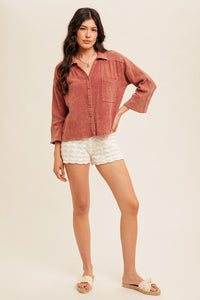 Bell Sleeve Button Up