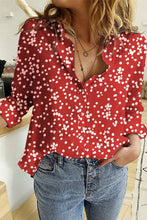 Red/White Dot Button Down