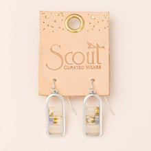 Ivory/Silver Frame Earring