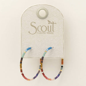 Chromacolor Miyuki Small Hoop - Dark Multi/Silver