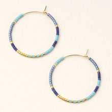 Hoop Earrings Cobalt Multi/Gold