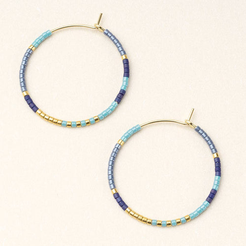 Hoop Earrings Cobalt Multi/Gold