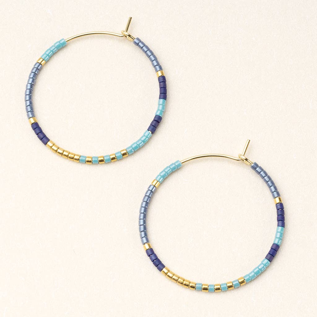 Hoop Earrings Cobalt Multi/Gold