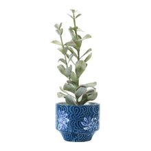 Navy Planter w/White Floral