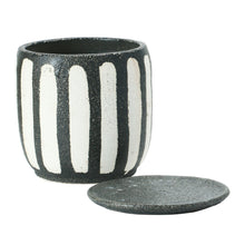 Stripe Planter with Saucer