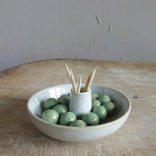 Stoneware Dish + Toothpick Holder