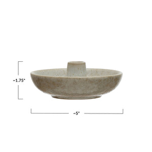 Stoneware Dish + Toothpick Holder