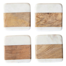 Acacia + Marble Coaster