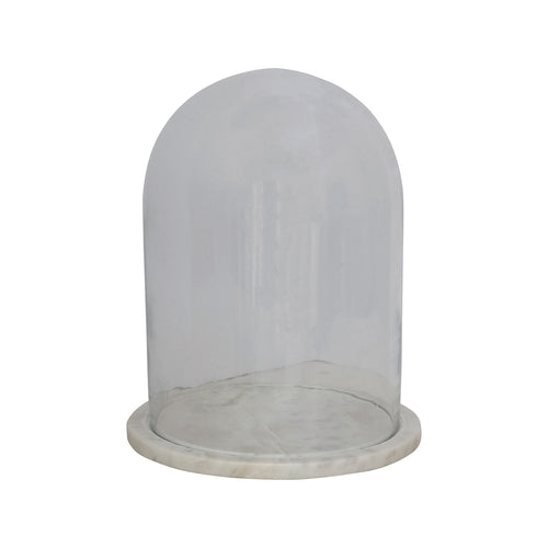 Glass Cloche + Marble