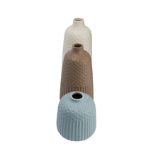 Debossed Stoneware Vases