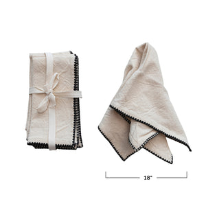 Black Edge Napkin Set