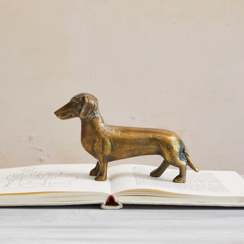 Antique Gold Dachshund