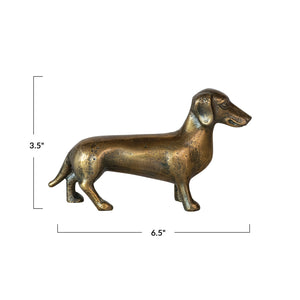 Antique Gold Dachshund