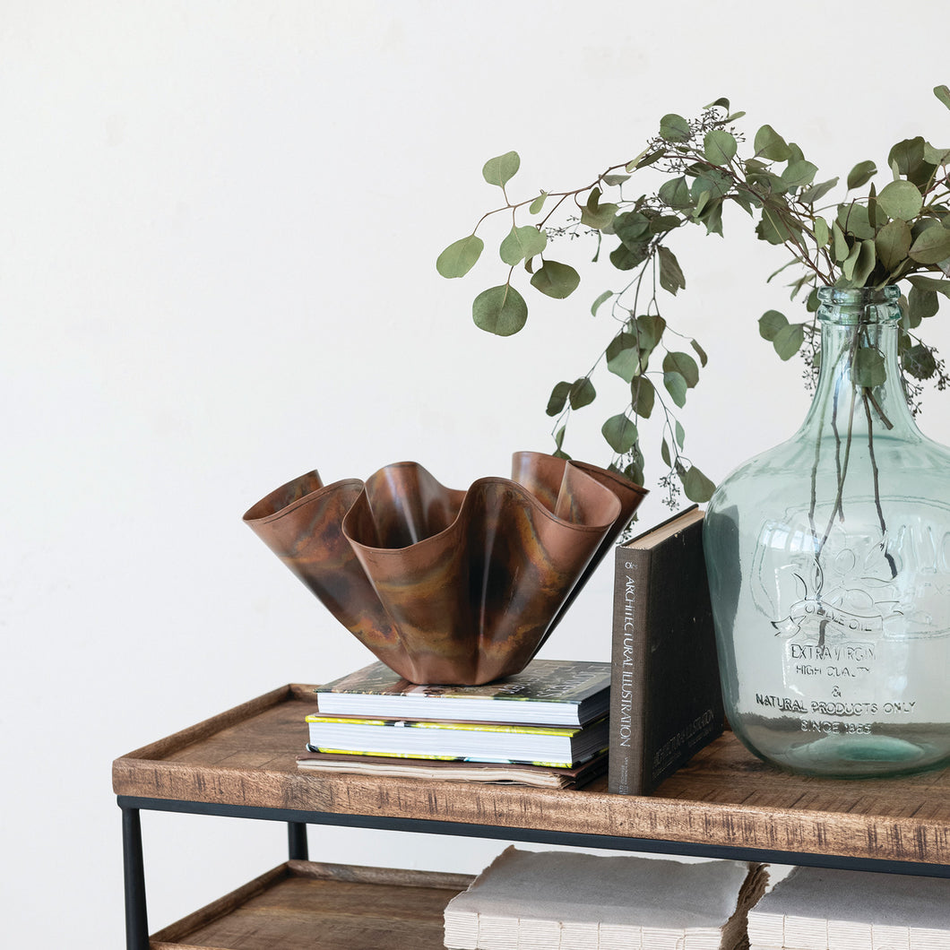 Ruffle Copper Bowl