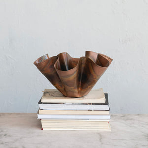 Ruffle Copper Bowl