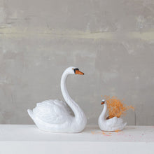 Stoneware Swan Planter