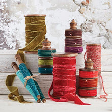 Frayed Velvet Ribbon, Red