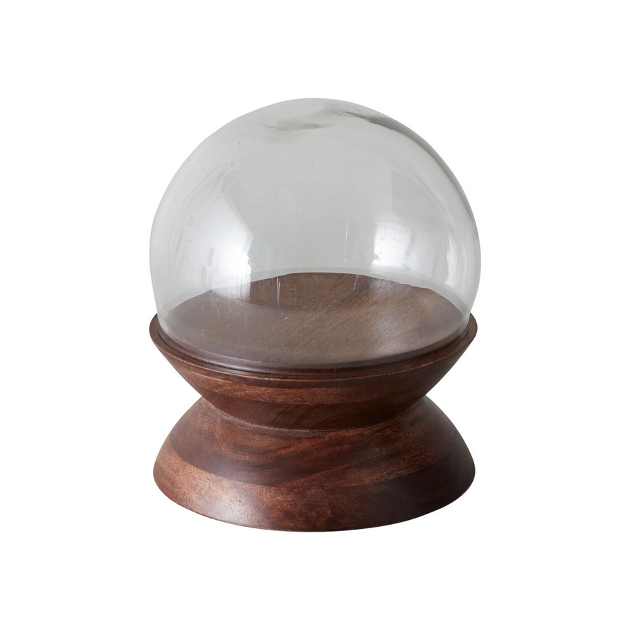 Glass Cloche + Wood Base