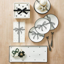 Black Bow Plate, Set of 4