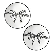 Black Bow Plate, Set of 4