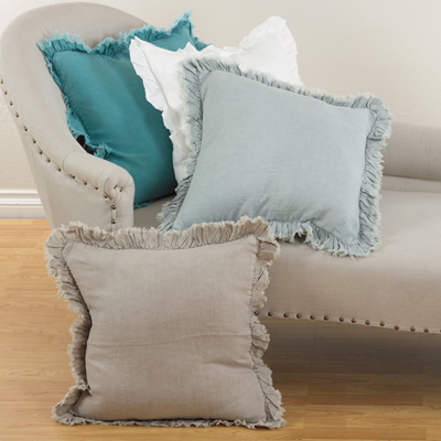 Linen Ruffle Pillow