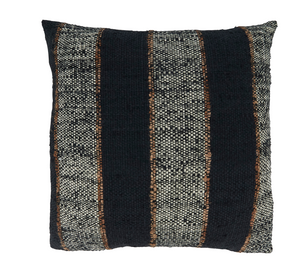 Black + White Woven Pillow