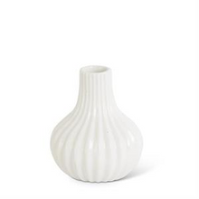 White Pleated Vase