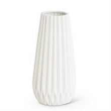 White Pleated Vase