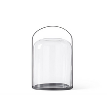 Round Glass Lantern Black