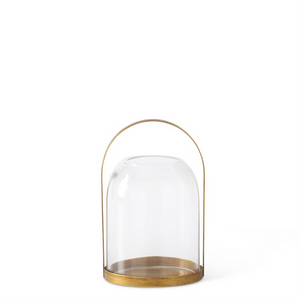 Round Glass Lantern Gold