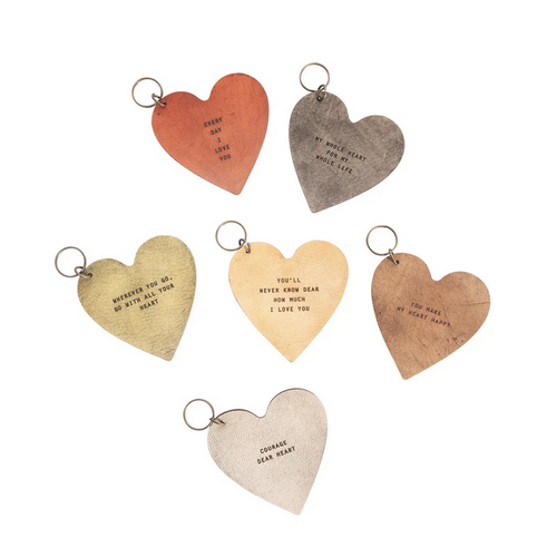 Leather HeartKeychain