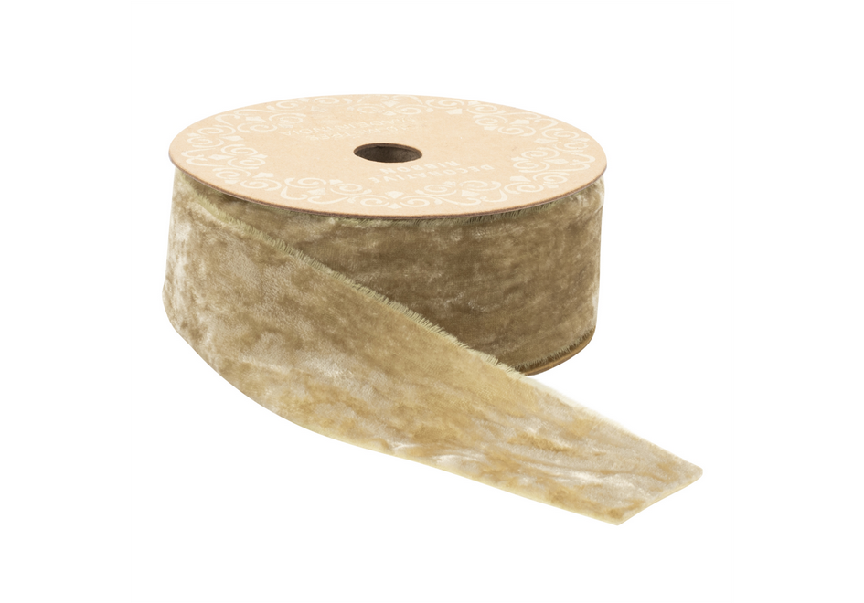 Raw Edge Velvet Ribbon