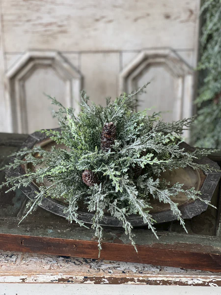 Glittered Cedar Sphere