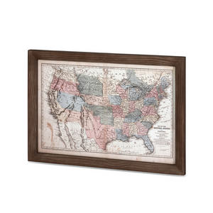 Lithograph Map Framed