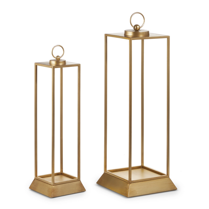 Gold Candle Lantern