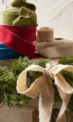 Torn Edge Velvet Ribbon