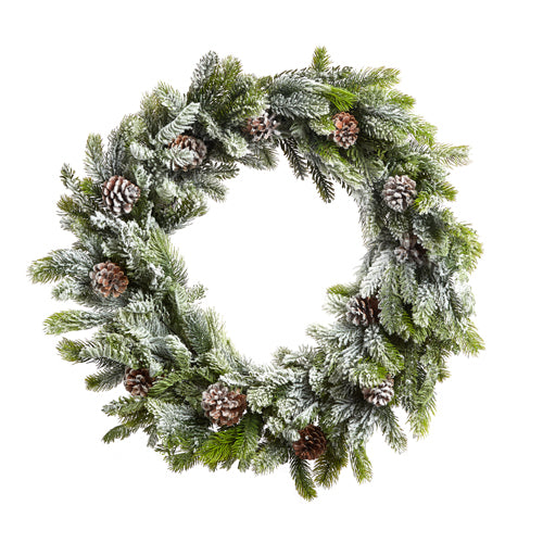 Flocked Pine Wreath