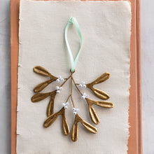 Gold Mistletoe Ornament