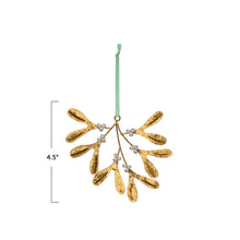 Gold Mistletoe Ornament