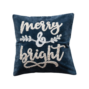 Merry & Bright Velvet Pillow