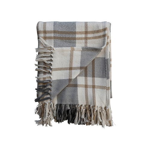 Plaid Flannel Throw