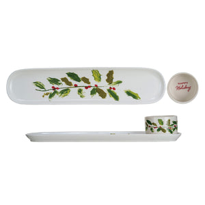 Holly Platter + Dish